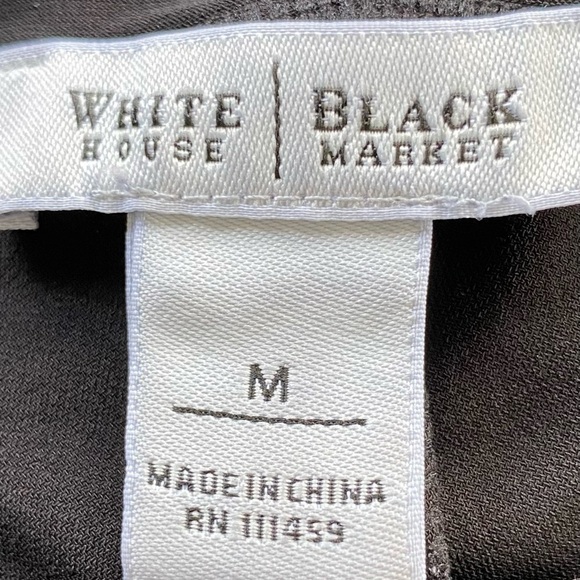 WHITE HOUSE BLACK MARKET Crop Pants Wide Leg Pull-On Capri Black Women Size M - Picture 10 of 13